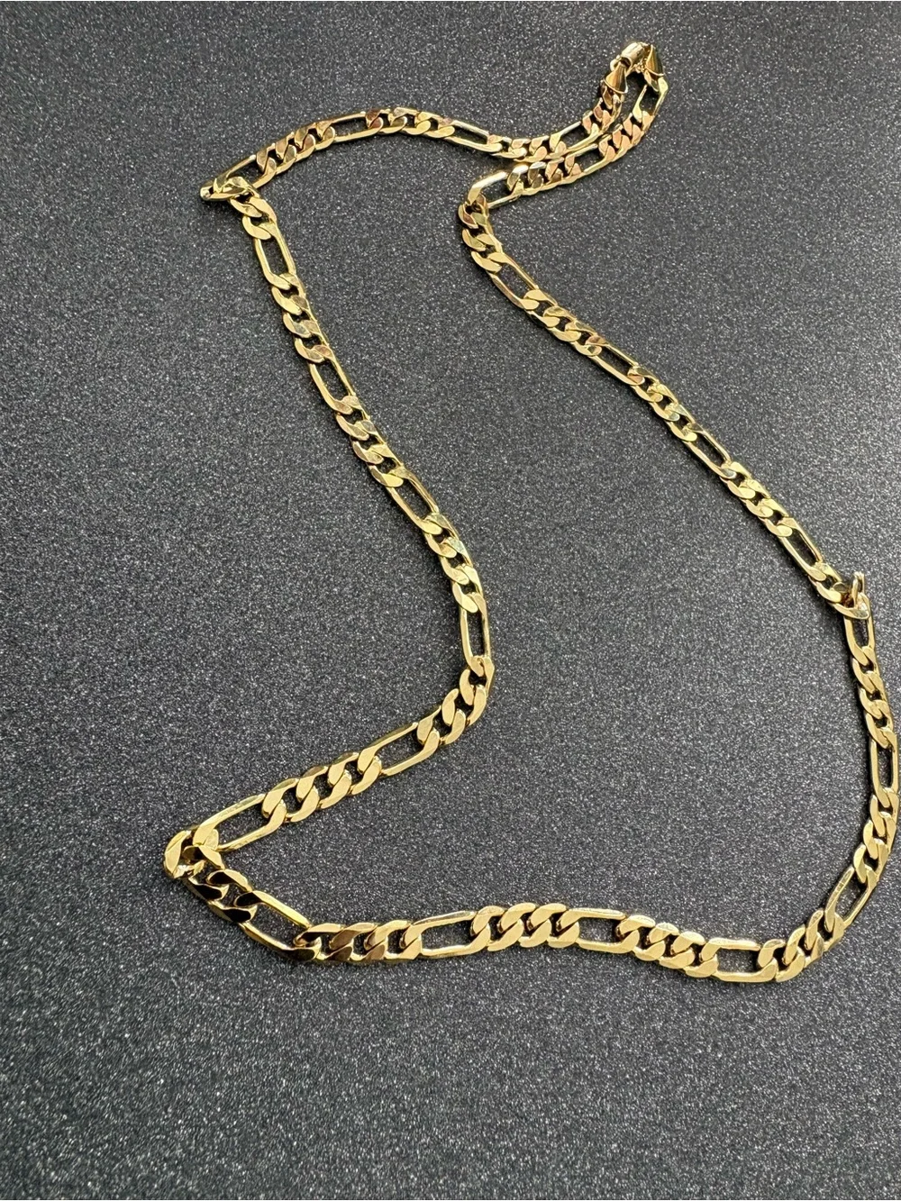 Men's Gold 18k Gold Plated Figaro Chain Necklace - Elegant Link Design